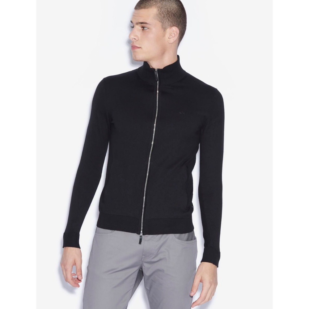 Armani Exchange Zip Up Cardigan